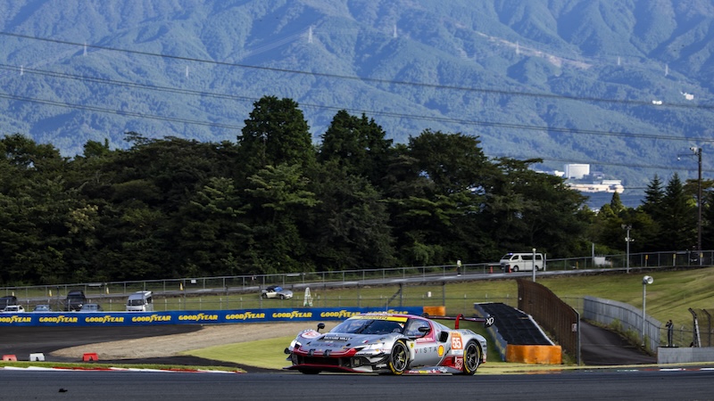 55 HERIAU François (fra), MANN Simon (usa), ROVERA Alessio (ita), Vista AF Corse, Ferrari 296 GT3 #55, LM GT3, action during the 2024 6 Hours of Fuji, 7th round of the 2024 FIA World Endurance Championship, from September 13 to 15, 2024 on the Fuji Speedway in Oyama, Shizuoka, Japan - Photo Julien Delfosse / DPPI